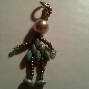 December birthstone beaded boy or girl charm or earrings!  PRICE IS FIRM